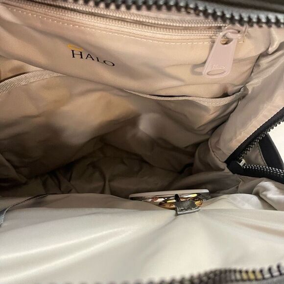 HALO RFID Backpack with Two Phone Chargers and Flashlight Gray Dethatched Detail - Picture 12 of 12